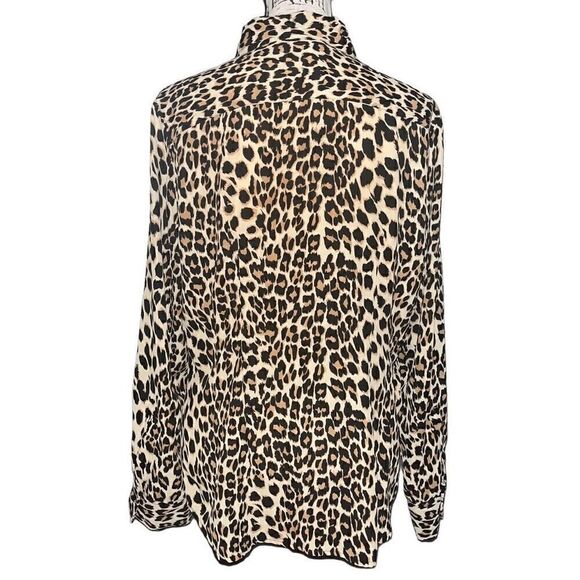 Cynthia Rowley animal print blouse XL - Picture 2 of 6